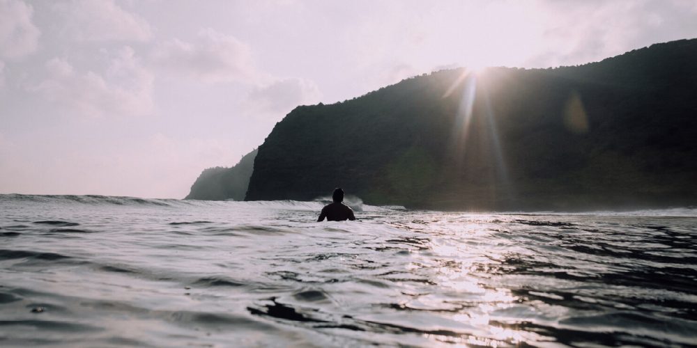 surfer waiting for a wave