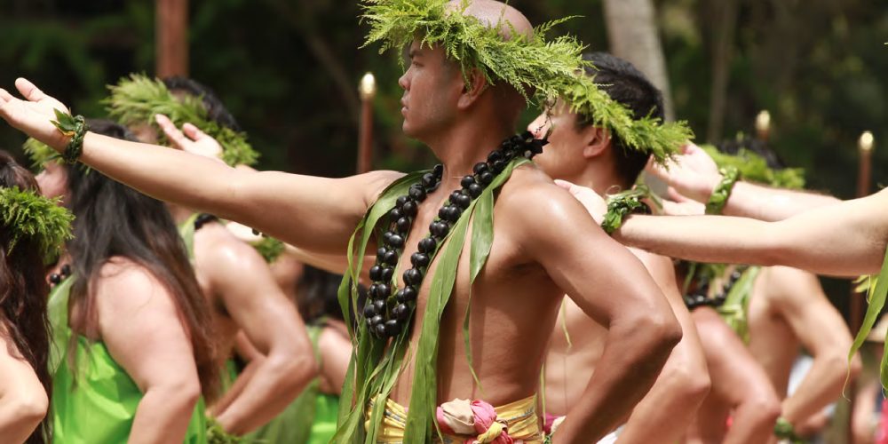 native Hawaiian traditional dancers